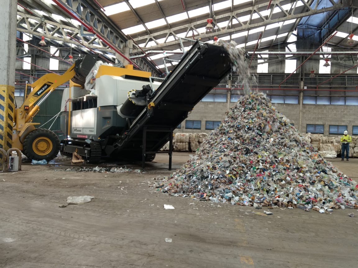 Shredder for Destruction of Plant Waste for Industrial Composting